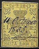 PORTUGAL    -    Fiscal   -  1865  . GIRO  Oblitéré Plume   /  Rotation.   Armoiries. - Oblitérés