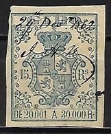 PORTUGAL     -    Fiscal   -  1862  . GIRO  Oblitéré Plume   /  Rotation.   Armoiries. - Oblitérés