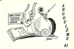 CPSM  1E SALON DE LA CARTE-POSTALE  ANCIENNE  ANGOULEME  1981 - Bourses & Salons De Collections