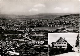 Bergrestaurant Windegg - Albis - Blick Auf Adliswil Und Zürich - 2 Bilder (8041) * 23. 7. 1947 - Adliswil