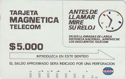 125/ Colombia; Antes De Llamar Mire Su Reloj, Tamura - Colombie