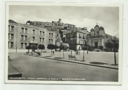 CALASCIBETTA - PIAZZA UMBERTO I E FACCIATA SCUOLA ELEMENTARE - NV  FG - Enna