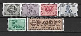 BELGIO - 1943 - N. 625/30** (CATALOGO UNIFICATO) - Unused Stamps