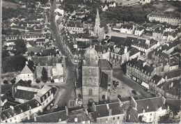 CPSM Loudéac Vue Générale Aérienne L'Eglise Et La Chapelle - Loudéac