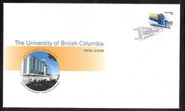 Canada - 2008 University Of British Columbia Illustrated FDC - Vancouver Pictorial Pmk - 2001-2010