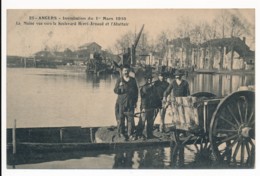 CPA 49 ANGERS Carte Rare Inondations 1910 La Maine Vue Vers Le Boulevard Henri-Arnaud Et L'Abattoir - Angers