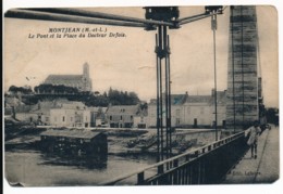 CPA 49 MONTJEAN SUR LOIRE Le Pont Et La Place Du Docteur Defois - Other & Unclassified