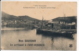 CPA 66 PORT VENDRES Mon Souvenir De... Le Paquebot Arrivant D'Alger - Port Vendres