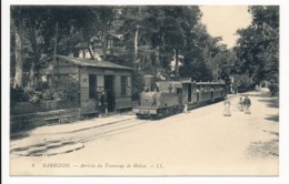 CPA 77 BARBIZON Arrivée Du Tramway De Melun - Barbizon