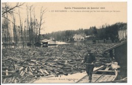 CPA 77 LE BAS SAMOIS La Vauterre Obstruée Par Les Bois Entrainés Par Les Eaux Inondations 1910 - Samois