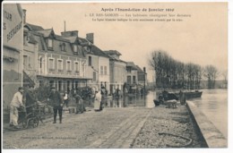 CPA 77 Carte Rare Le Bas Samois Les Habitants Réintègrent Leur Demeure Inondations 1910 - Samois