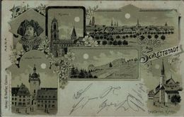 ! [67]  Cpa Gruss Aus Schlettstadt, Selestat, 1905, Litho, Mondscheinkarte - Selestat