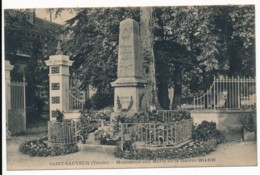 CPA 89 SAINT SAUVEUR EN PUISAYE Monument Aux Morts Guerre 1914 1918 - Saint Sauveur En Puisaye