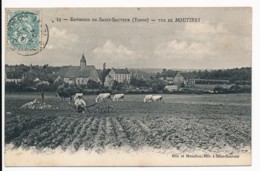 CPA 89 Environs De SAINT SAUVEUR EN PUISAYE Carte Rare Vue De Moutiers - Saint Sauveur En Puisaye