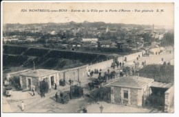 CPA 93 MONTREUIL SOUS BOIS Entrée De La Ville Par La Porte D'Avron Vue Générale - Montreuil