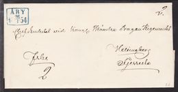 1854. SVERIGE. ÅBY 26 1 1854 In Blue. To Fjerreste, Helsingborg. LUXUS.  () - JF109707 - ... - 1855 Prephilately