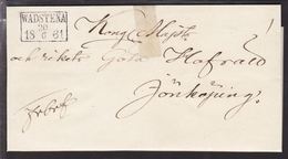 1861. SVERIGE. WADSTENA 20 6 1861. To Jönköping. Tear. Beautiful Small Seal. () - JF109709 - ... - 1855 Vorphilatelie