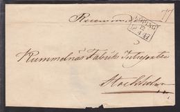 1847. SVERIGE. KÖPING 12 4 1847. Reg. To Stockholm. () - JF109718 - ... - 1855 Préphilatélie