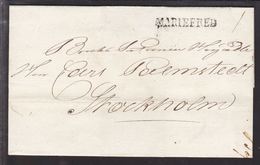 1827. SVERIGE. MARIEFRED  On Cover To Stockholm. () - JF109729 - ... - 1855 Voorfilatelie
