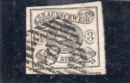 Allemagne : Brunswick Année 1853-65 N°9 Oblitéré - Braunschweig