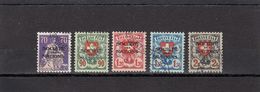 Suisse - Année 1935-36 - Service - Oblitéré - N°Zumstein 22z/26z - SDN - Papier Grillé - Oficial