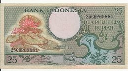 INDONESIE 25 RUPIAH 1959 UNC P 67 - Indonésie