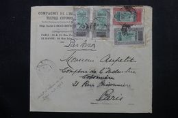 SOUDAN - Enveloppe Commerciale De Bamako Pour Paris En 1928 Par Avion, Affranchissement Plaisant  Surchargés - L 63069 - Cartas & Documentos