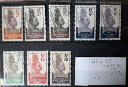 Lot Anciens Gabon N°33 à 38 - Otros & Sin Clasificación