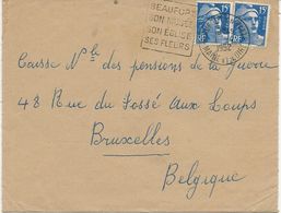 LETTRE OBLITERATION DAGUIN -BEAUFORT EN VALLEE-MAINE ET LOIRE -SON MUSEE-SON EGLISE -SES FLEURS -1952 - Mechanical Postmarks (Other)