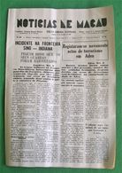 Macau - Jornal Notícias De Macau Nº 697, 10 De Setembro De 1967 - Imprensa - Macao  Portugal - China - Testi Generali