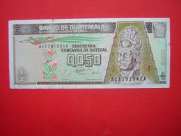 1 BILLET  BANCO DE GUATEMALA  CINCUENTA CENTAVOS DE QUETZAL  Q0 50  28 AGOSTO 1996 - Guatemala