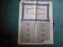 4 Actions PETROLES De MALOPOLSKA - 1924 - Aardolie