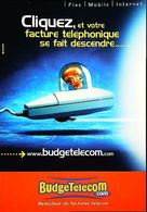 Publicité BudgeTelecom - Martien Dans Soucoupe Volante (Souris PC) - Espace