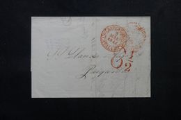ESPAGNE - Lettre De Barcelone Pour Puigcerda En 1844 , Voir Cachets Recto / Verso  - L 63111 - ...-1850 Prephilately