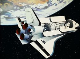 Space Shuttle  PTT Carte Illustrée Affranchie En Sérigraphie (sans Timbre Réel) - Espace