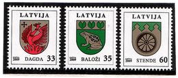 Latvia 2009 . COA 2009. Dagda, Balozi,Stende. 3v: 33,35,60. Michel # 750-52 - Lettland