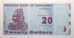 Zimbabwe - 20 Dollars - 2009 - PICK 95 - NEUF - Zimbabwe