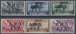 Trieste Zona A - AMG-FTT - Democratica Posta Aerea N.1-6 - Cat. 260 Euro - Gomma Integra - MNH** - Poste Aérienne