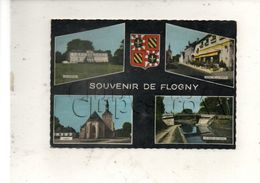 Flogny-la-Chapelle (89) : 4 Vues Avec Blason Dont GP De L'Hôtel De La Poste En 1968 GF. - Flogny La Chapelle