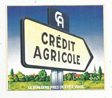 JC , Autocollant ,banque , CREDIT AGRICOLE ,120 X 105 Mm - Adesivi