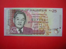 1 BILLET BANK OF MAURITIUS  RS 25  TWENTY FIVE   2003 - Maurice