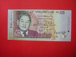 1 BILLET BANK OF MAURITIUS  RS 25  TWENTY FIVE   1999 - Maurice