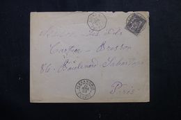 FRANCE - Enveloppe D'Alexandrie Pour Paris En 1893, Affranchissement Sage , Cachet De Ligne Maritime Ligne N - L 63171 - Maritime Post