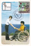 Carte-Maximum NOUVELLE CALEDONIE N° Yvert 451 (HANDICAPES) Obl Sp Ill 1er Jour - Cartoline Maximum