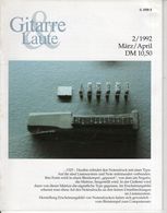 Revue De Musique -  Gitarre & Laute - N° 2 - 1992 - Muziek