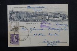ESPAGNE - Carte Postale De Cóbreces En 1939 Pour La France Avec Cachet De Censure - L 63226 - Marques De Censures Républicaines