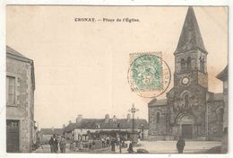 71 - CRONAT - Place De L'Eglise - 1906 - Andere & Zonder Classificatie