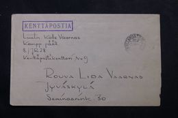 FINLANDE - Cachet " Kenttä Postia " Sur Enveloppe Pour Jyväskylä En 1939 - L 63238 - Covers & Documents