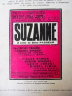 SUZANNE, De Steve Passeur  (origine-> La Petite Illustration, Daté 1929 ) -  Pub Attelier GOUFFÉ - French Authors