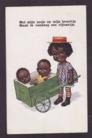 CPA Négritude Petits Noirs Circulé - Humorous Cards